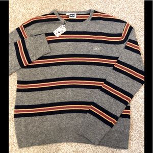 Long Sleeve T-shirt Striped Top Round Neck NWT